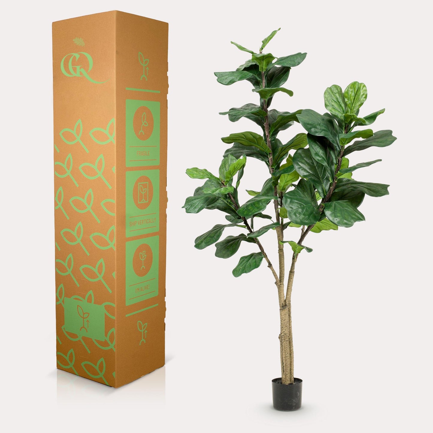 Pianta artificiale - Ficus Lyrata - Pianta di tabacco - 180 cm