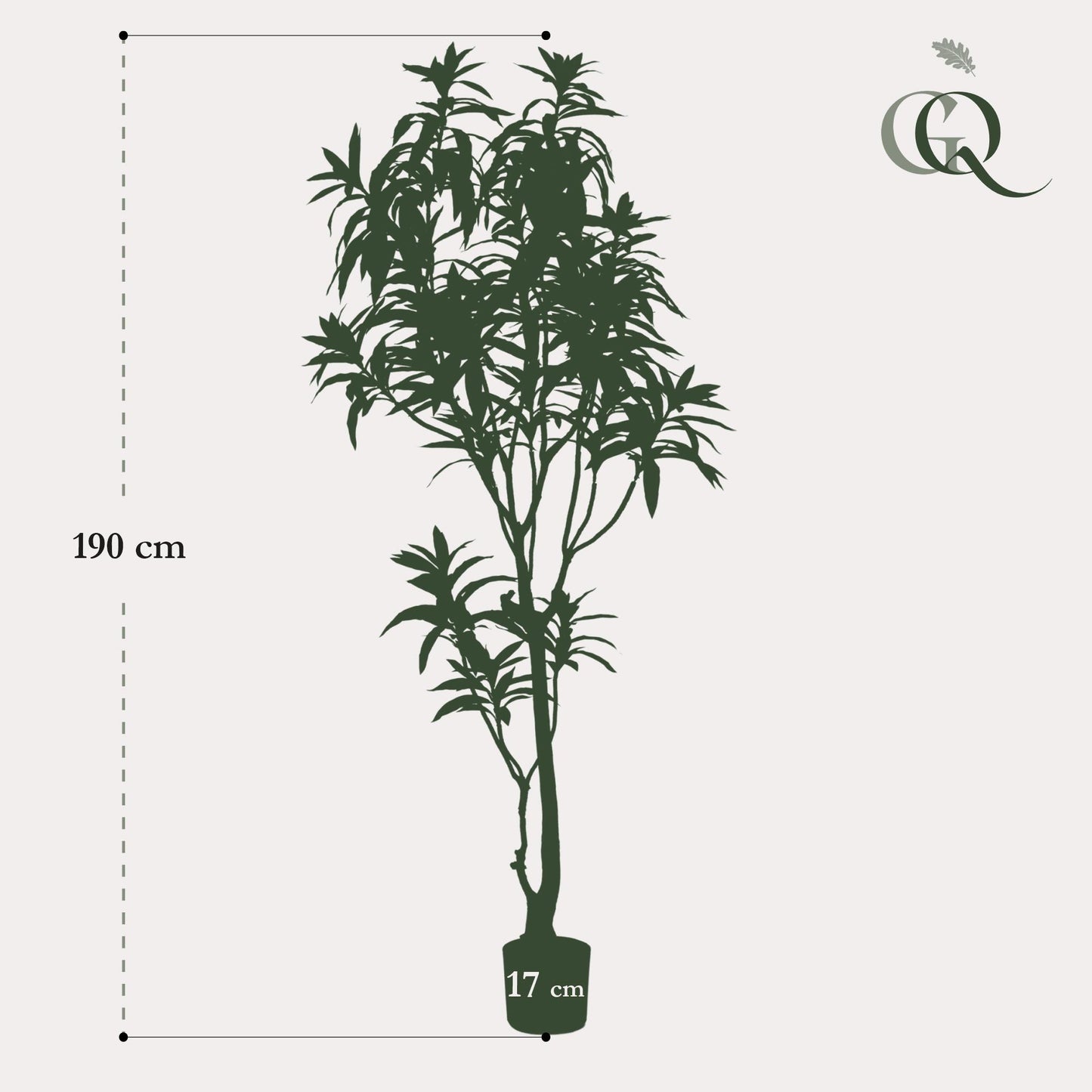 Pianta artificiale - Dracaena - Albero del drago - 190 cm