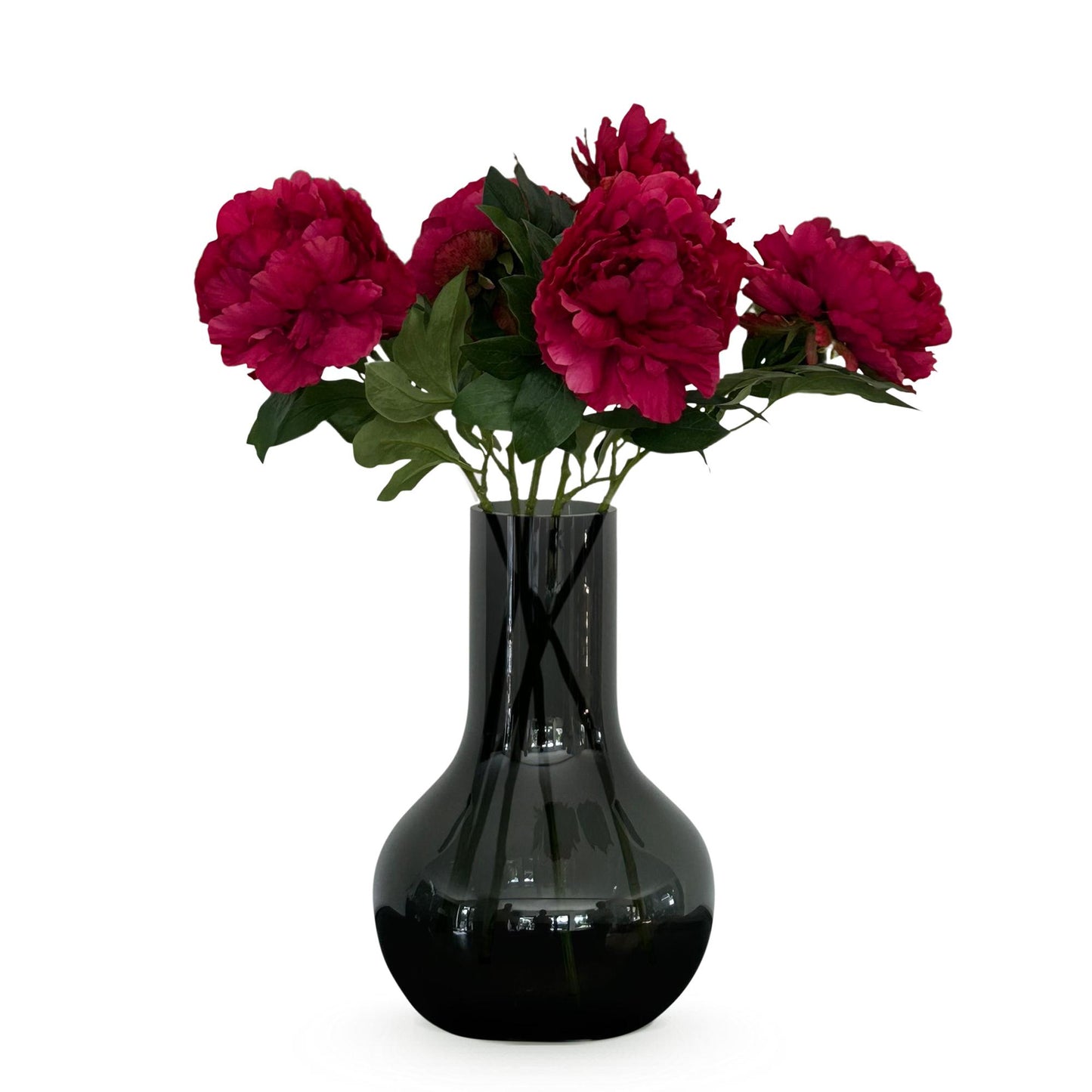 Fiori artificiali Solo - Rosa scuro - Peonie - x 5 - 65 cm