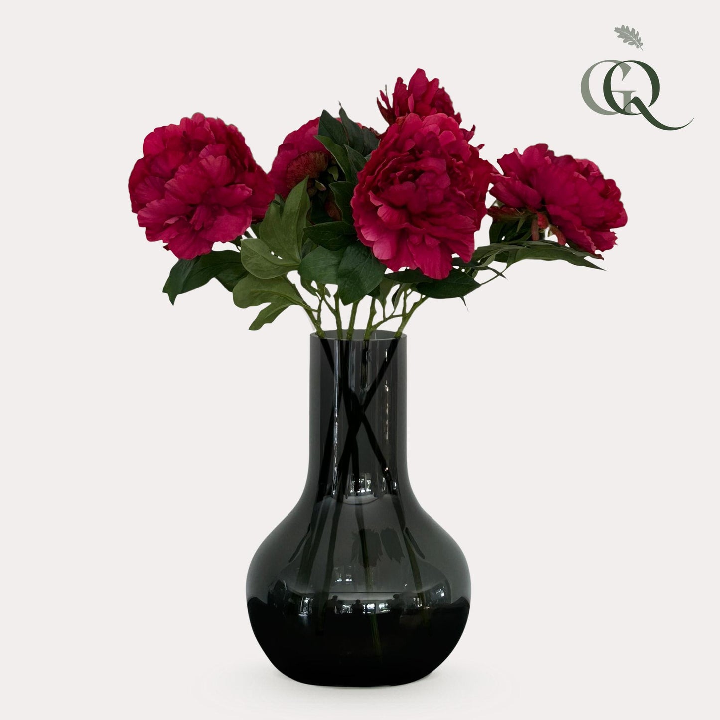 Fiori artificiali Solo - Rosa scuro - Peonie - x 5 - 65 cm