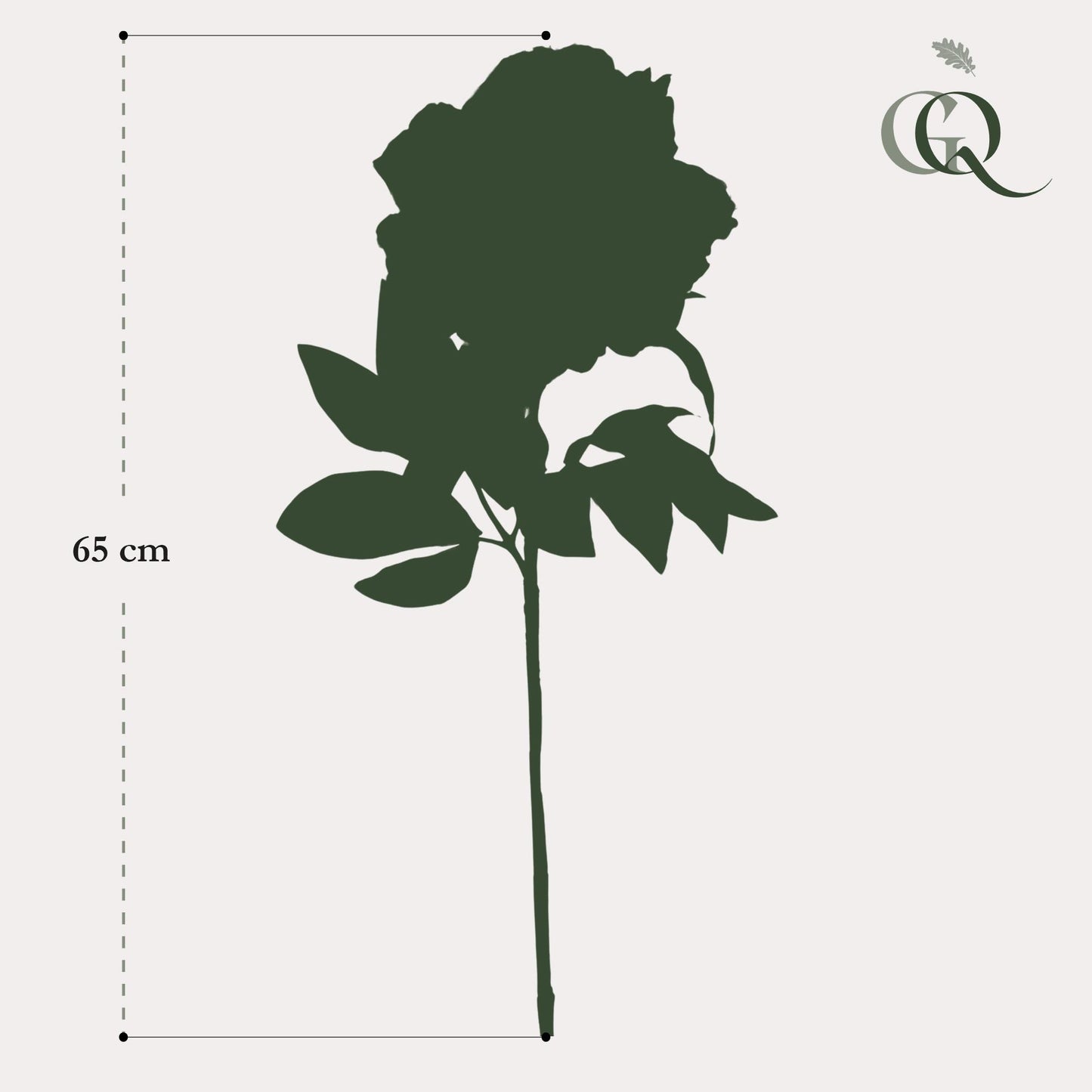 Fiori artificiali Solo - Crema - Peonie - x 5 - 65cm