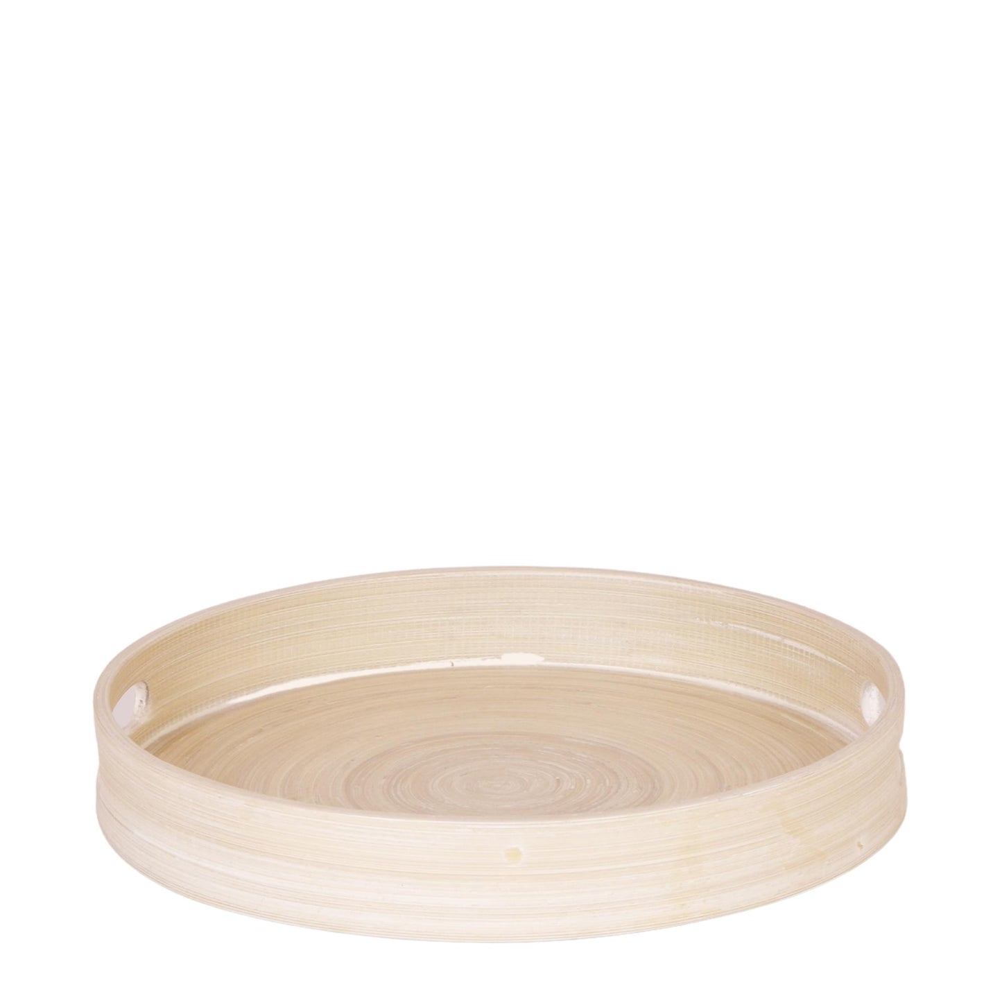 Hummingbird Home | Decoration bowl - Round smooth bamboo tray Ø30cm