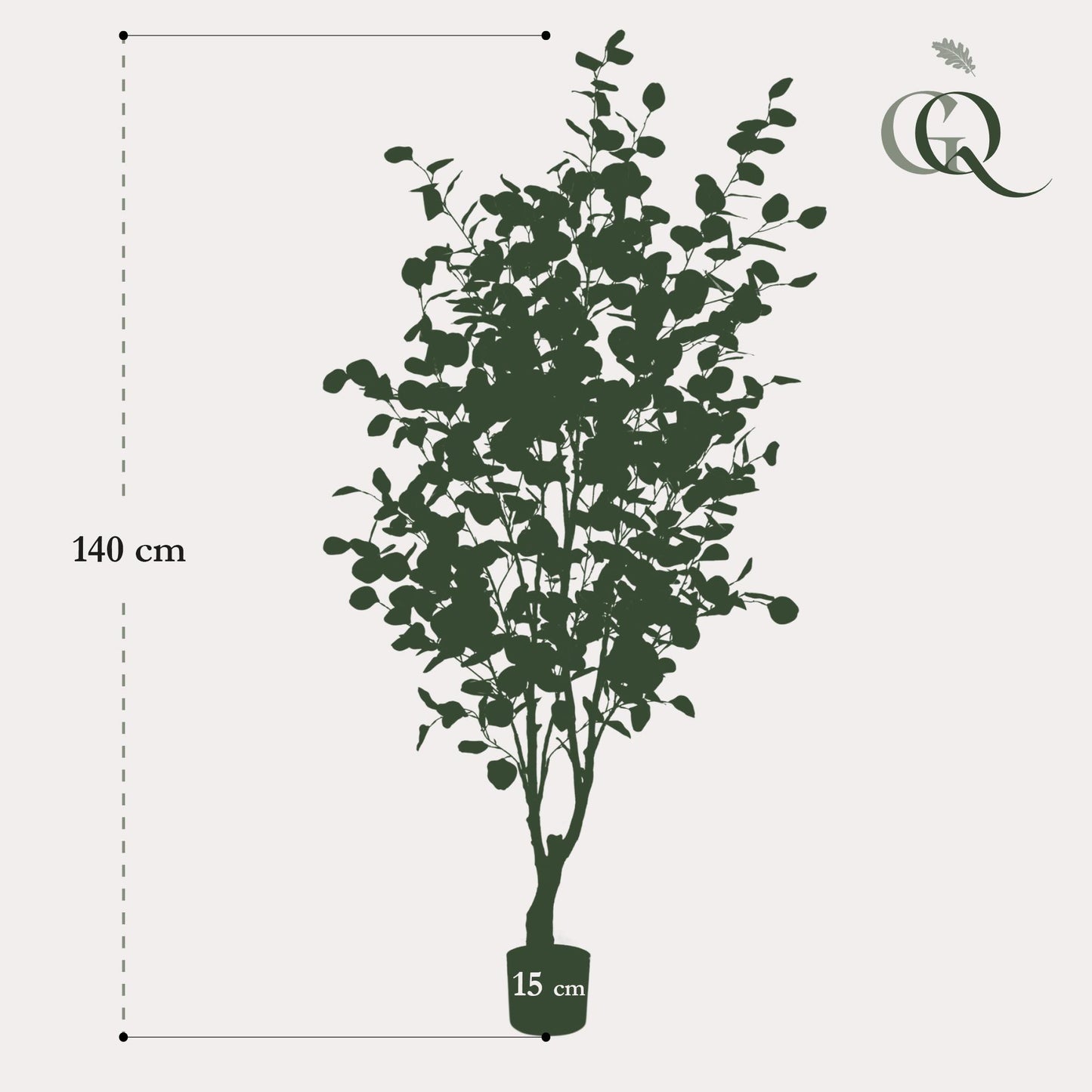 Pianta artificiale - Eucalipto - Gomma blu - 140 cm