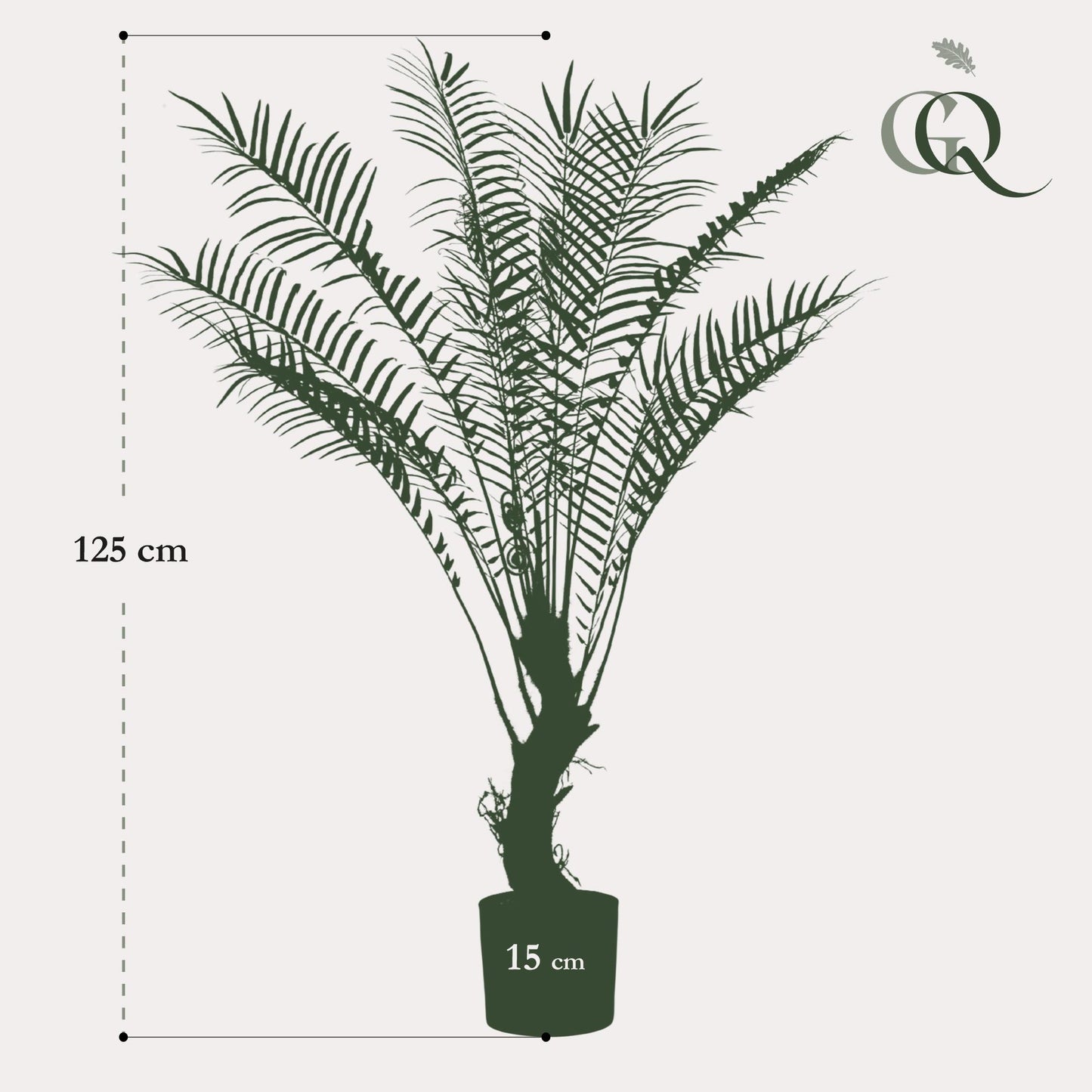 Pianta artificiale - Felce arborea - x15 -1 25cm
