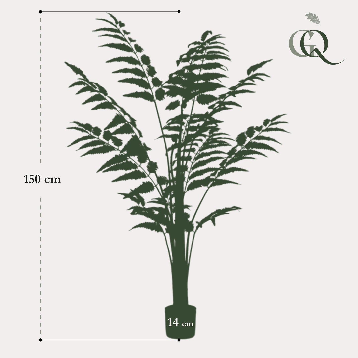 Artificial plant - Rumohra Adiantiformis - Leather fern - 150 cm