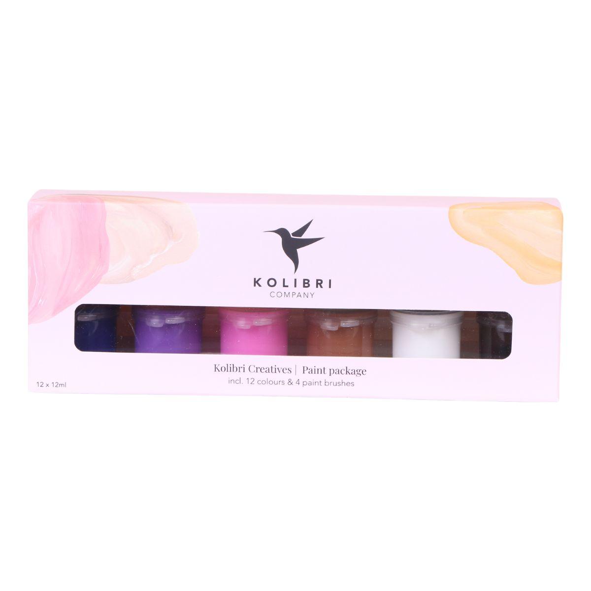 Creativi di Kolibri | Pacchetto di colori per dipingere 8 vasi di fiori + orchidee e piante grasse | per almeno 4 persone | Visionario creativo