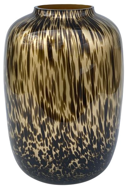 Vase glass - M - H35 W25 -Artic Cheetah Gold