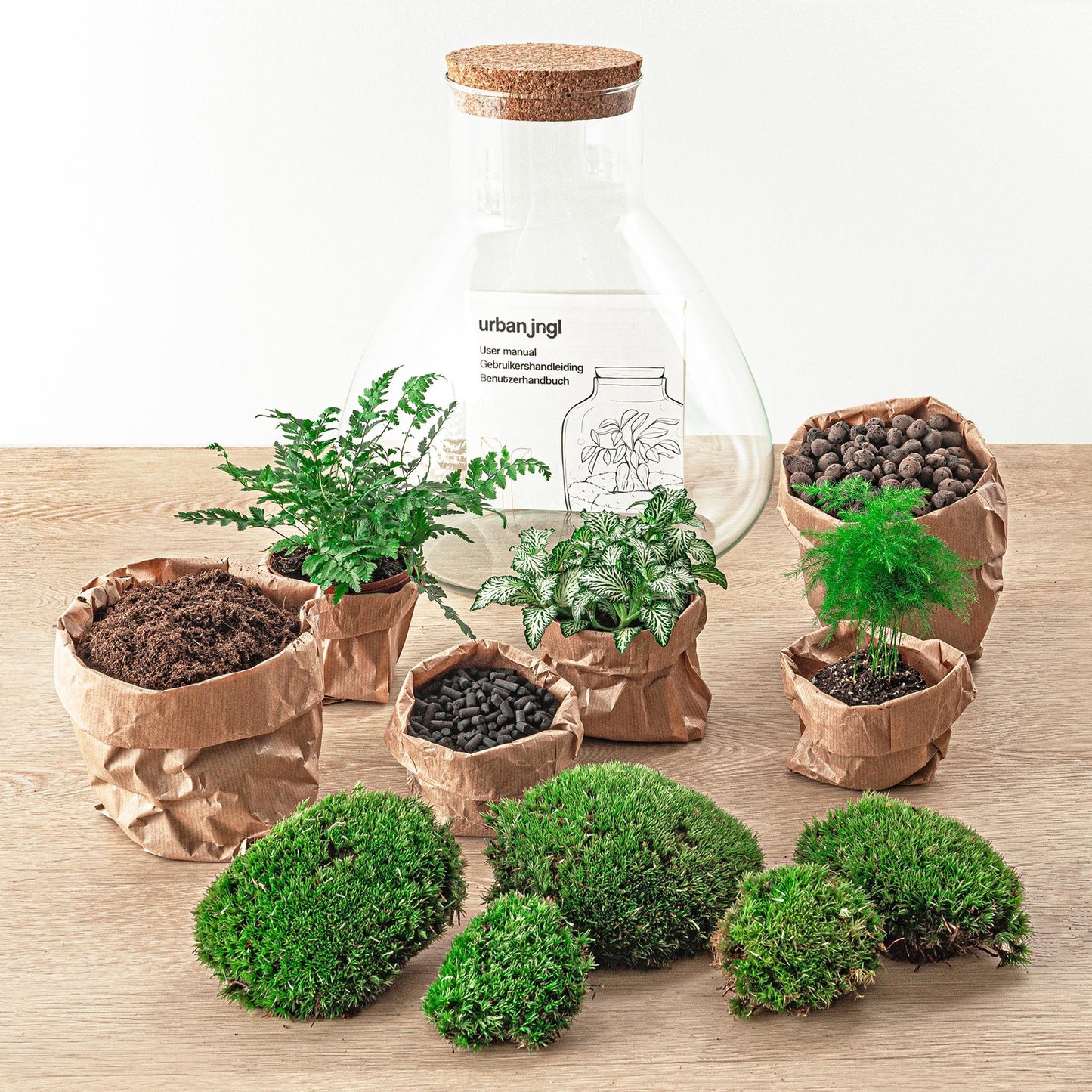 DIY terrarium - Sam XL - ↕ 35 cm - Rake + Shovel + Tweezer