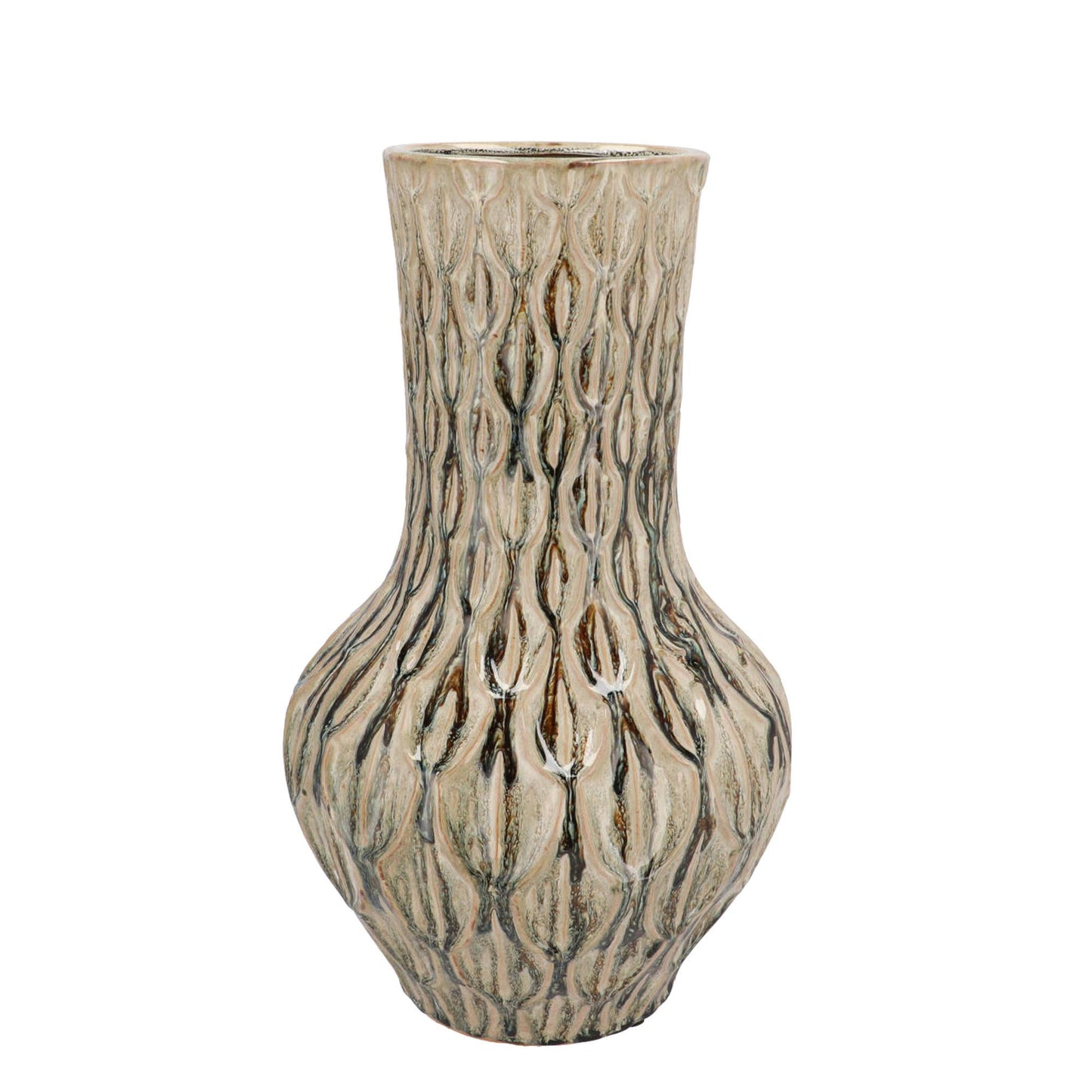Vase stone M - H39 W23 - Boa Green