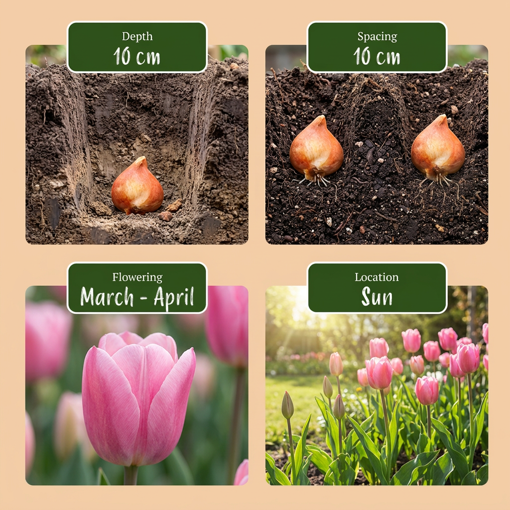 500x Bulb Garden Pink - Bollentuinroze - Vari - Fioritura estiva - Calibro 10/12