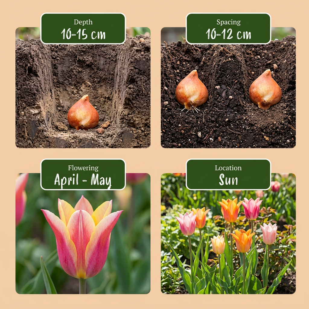 96x Tulipa Ballade mix - Lelievormige tulp Ballade mix - Diversen - Voorjaarsbloeier - Bolmaat 11/12