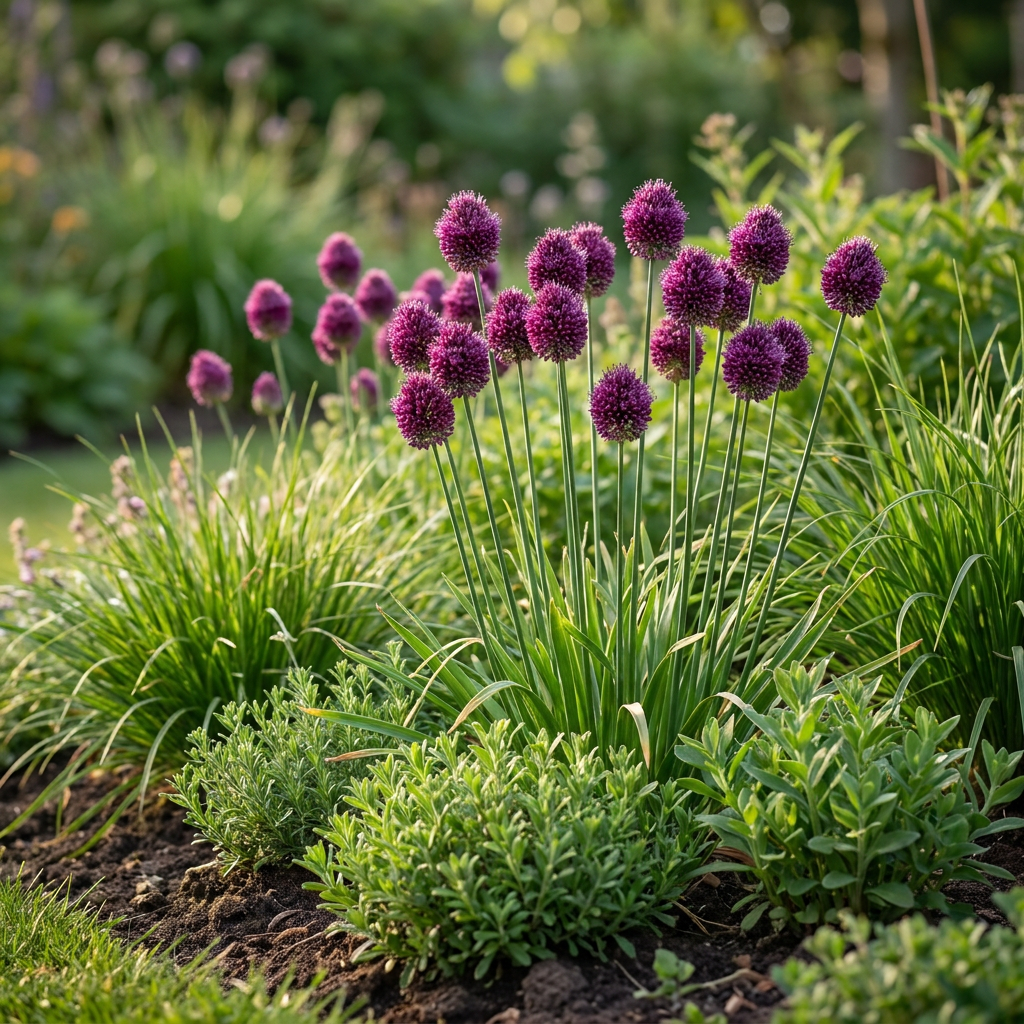 400x Allium Sphaerocephalon - Drumstick Allium - Purple - Summer Flowering - Bulb size 5/6