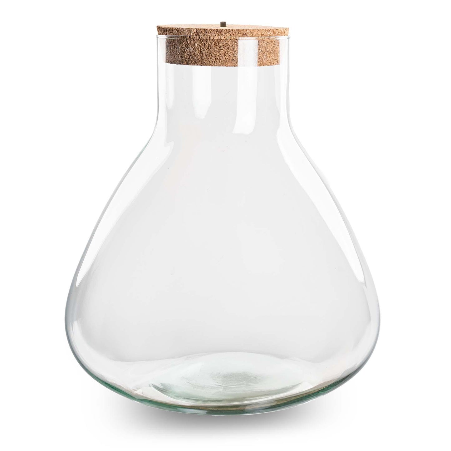 Terrarium bottle - Erlenmeyer XL with lighting in cork - 32 cm high
