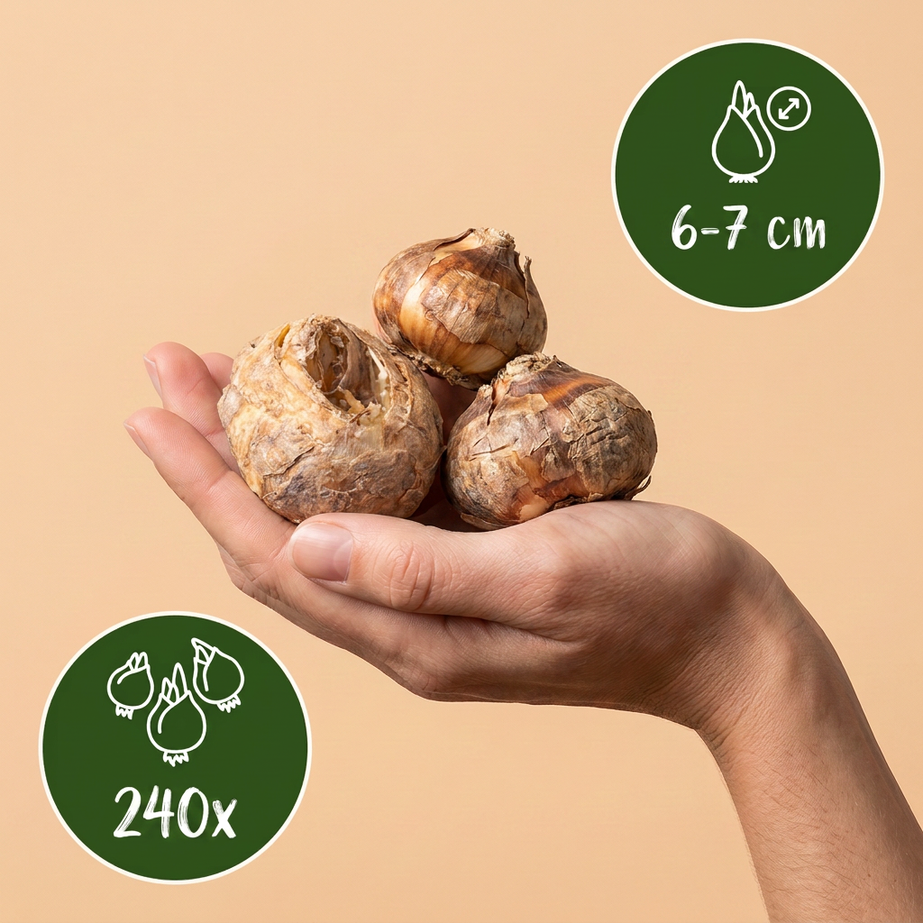 240x Fritillaria Meleagris Mix - Kievitsbloem mix - Paars en Wit - Verwilderingsbol - Bolmaat 6/7
