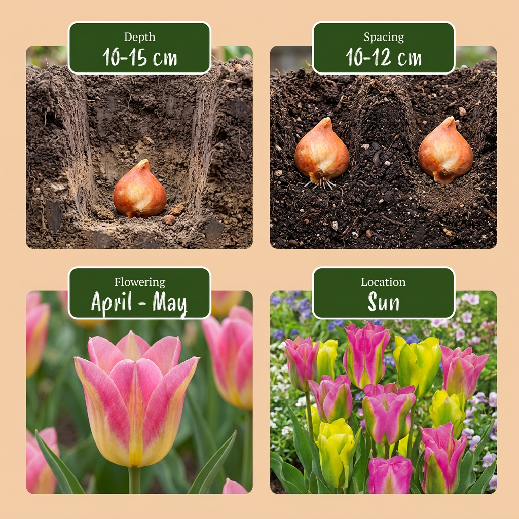 96x Tulipa Strawberry Lemonade - Tulipano Strawberry Lemonade - Misti - Fioritura Primaverile - Dimensione bulbo 11/12