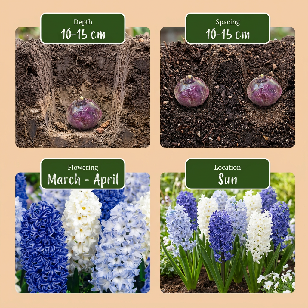 20x Giacinto blu - Blu - Fioritura primaverile - Calibro bulbo 14/15