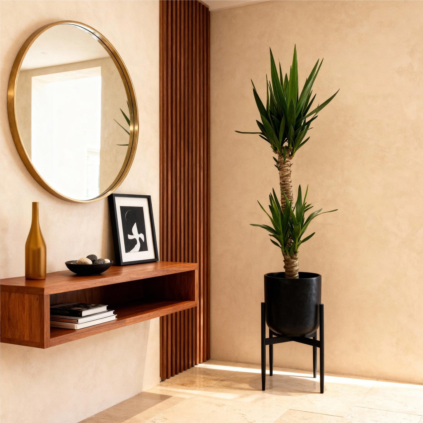 Green boutiQ - Houseplant - Yucca elephantipes - Yucca - Low maintenance - Green - 1 - Pot 19cm - Height 95cm