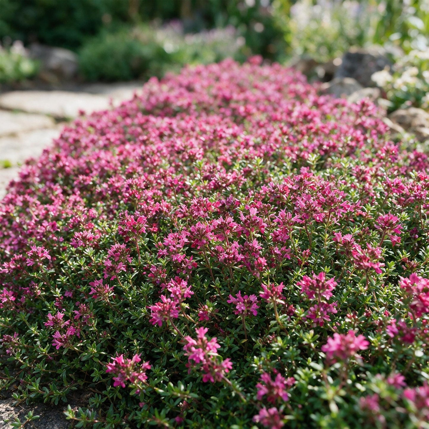 Vasteplant - Thymus praecox Red Carpet - KruipTijm - Geurend - Rood-Roze - 6 Planten - Pot 11cm - Hoogte 15-25cm
