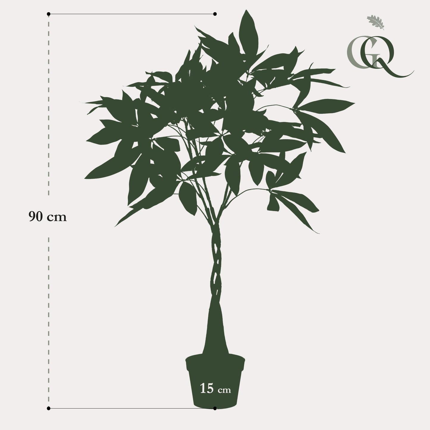 artificial plant - Pachira aquatica - Money Tree - 90cm