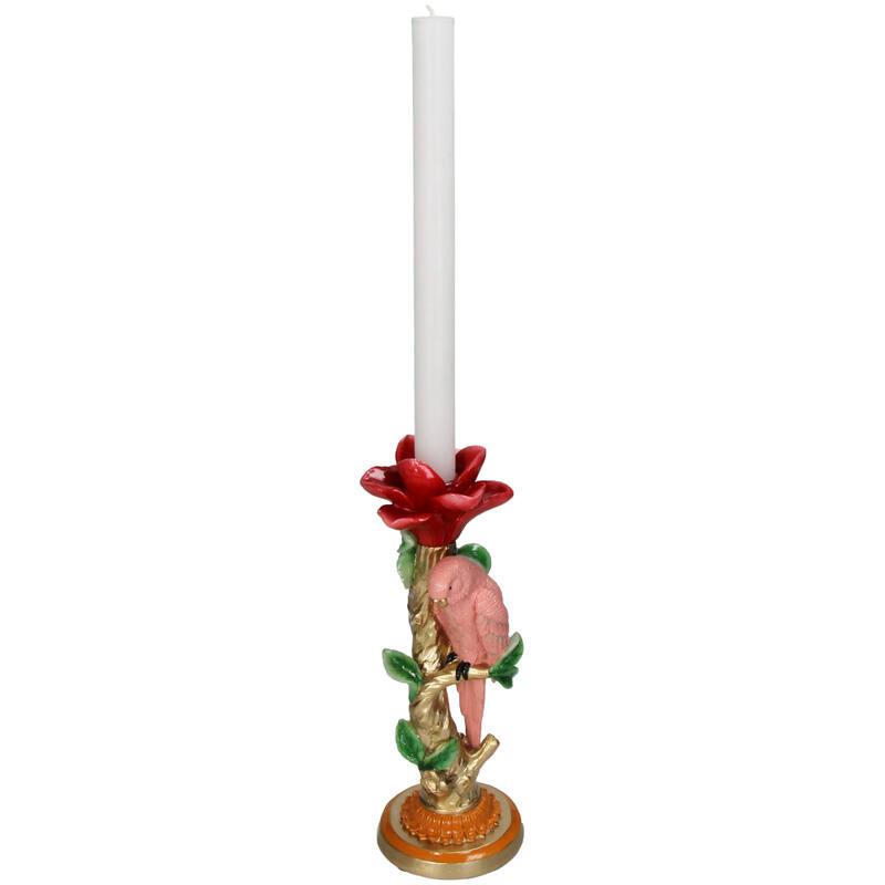 Candlestick - Pink Parrot ↑ 26 cm - Home Decoration
