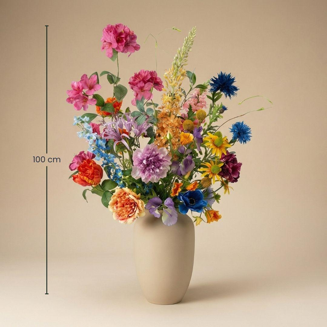 Artificial flower bouquet - Summer Garden Deluxe - Real Touch - 19 stems - ↑ 100 cm - Silk flowers