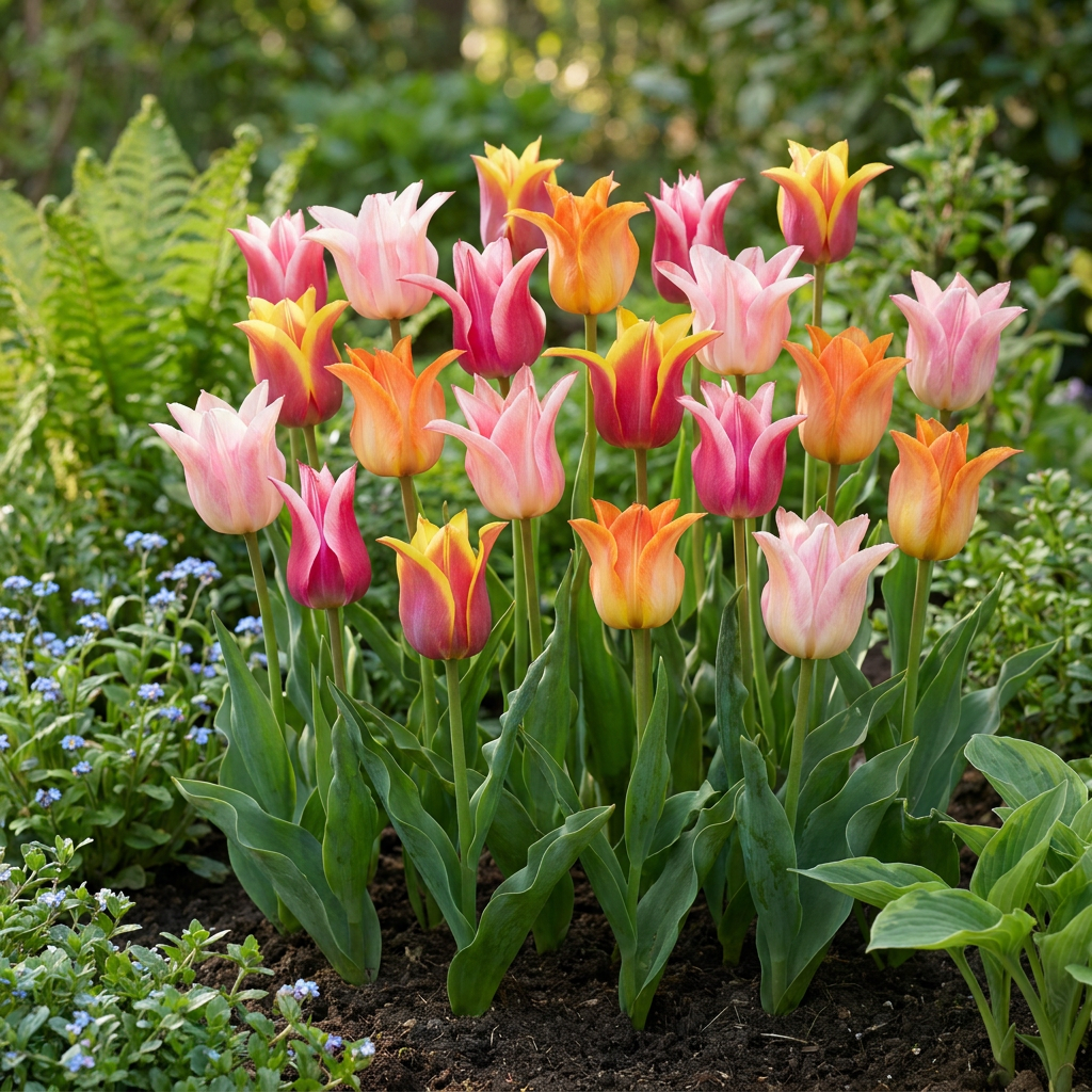 48x Tulipa Ballade mix - Lelievormige tulp Ballade mix - Diversen - Voorjaarsbloeier - Bolmaat 11/12