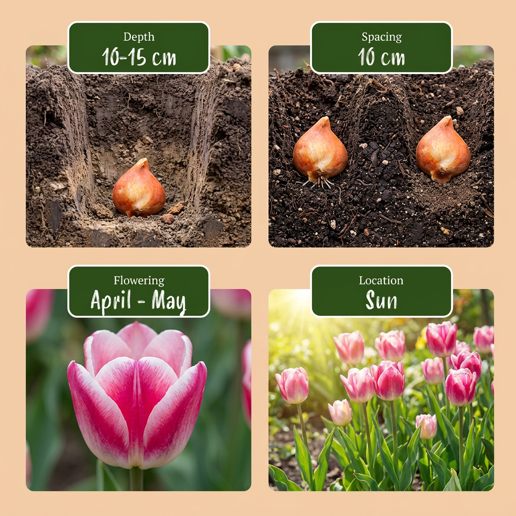 24x Tulipa Mata Hari - Mata Hari tulip - Pink and White - Spring bloomer - Bulb size 11/12
