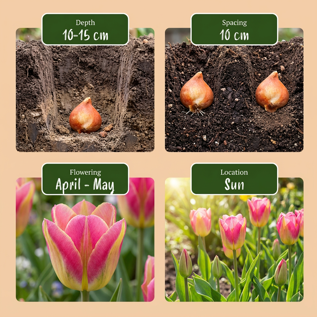 24x Tulipa Striped Crown - Tulipano Corona Striato - Varie - Fioritura primaverile - Calibro 11/12