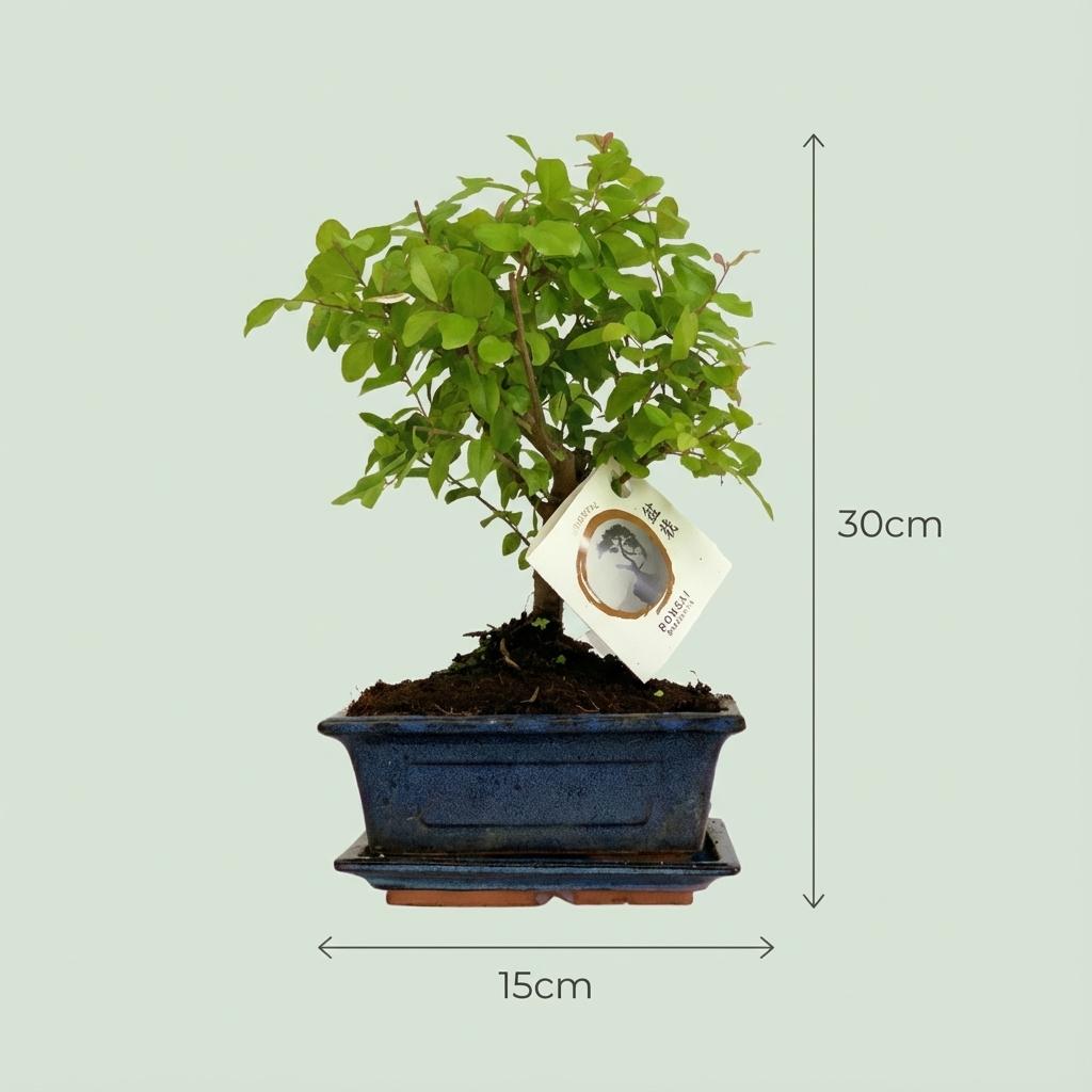 Bonsai Ball Shape Tree - Height: 25-30 cm (ceramic mix)