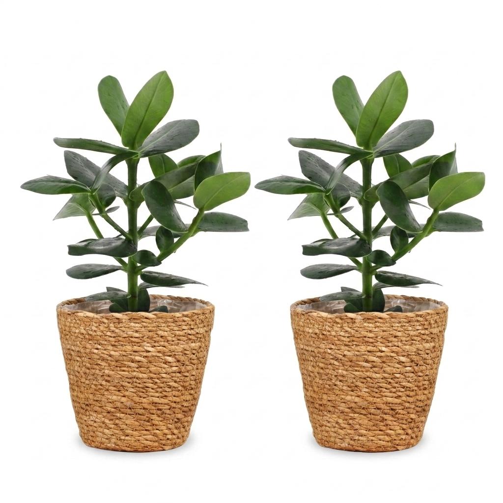 Clusia Princess - Clusia - 2 Plants - with Basket - Pot 12cm - Height - 40cm