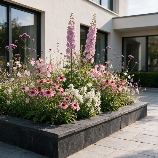 Perennial - Border Package - Bee and Butterfly Attracting - Assorted - Varieties and Colors - 12 Plants - Pot 11cm - Height 15-25cm
