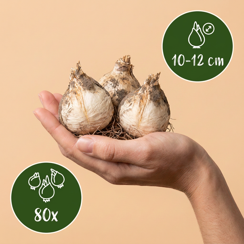 80x Allium Siculum - Aglio siciliano - Crema e rosa - Fioritura estiva - Dimensione bulbo 10/12