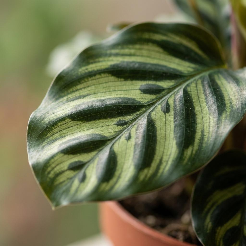 Calathea Makoyana - Pianta Pavone - 1 Pianta - con Cesto - Vaso 12cm - Altezza - 25cm