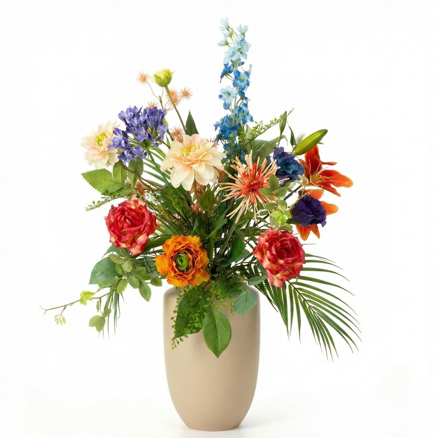 Bouquet di fiori artificiali - Colorful Bloom Deluxe - Real Touch - 70 cm - 18 steli