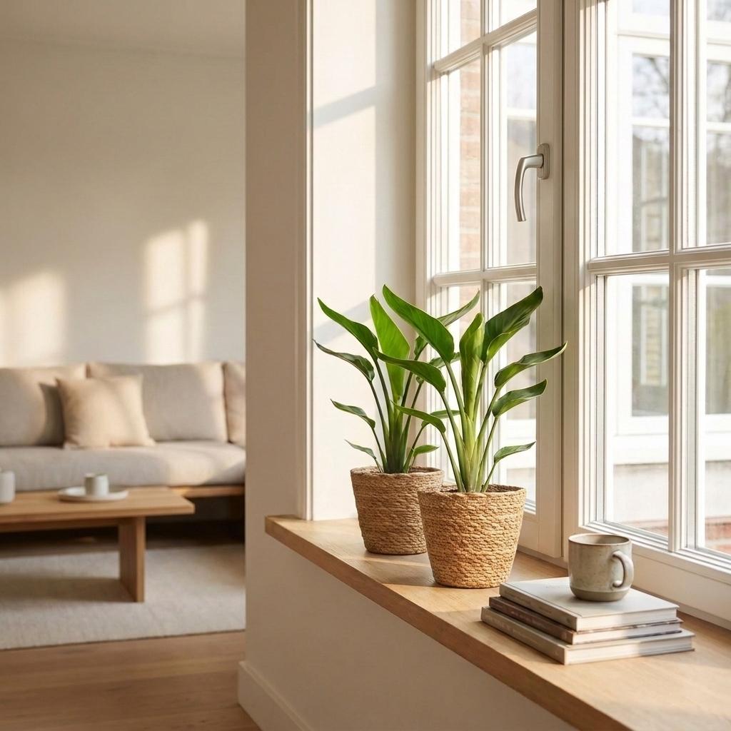 Strelitzia Reginea - Paradijsvogelbloem - 4 Planten - Pot 12cm - Hoogte - 35cm