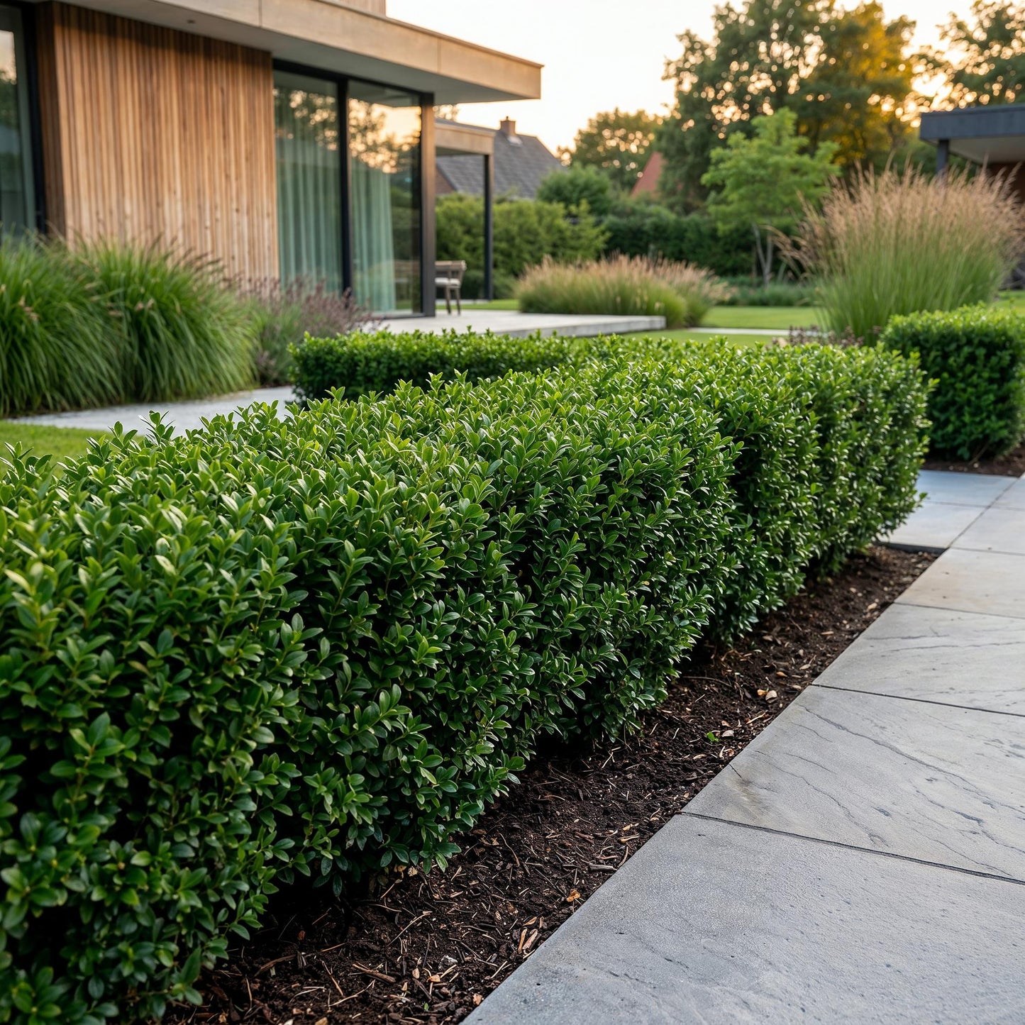 Green boutiQ - 16x Ilex crenata Stokes - Agrifoglio Giapponese - Piante da siepe - Sempreverdi - Verdi - Vaso 9cm - Altezza 20-30cm