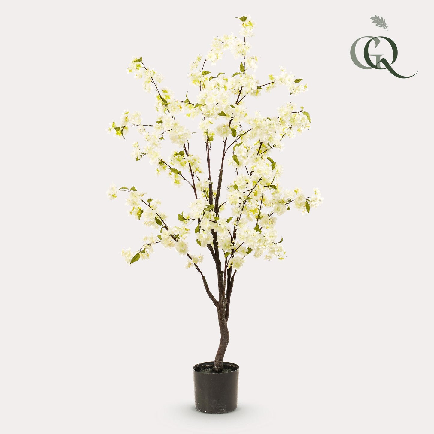 Artificial plant - Prunus - Cherry blossom - White - 135cm
