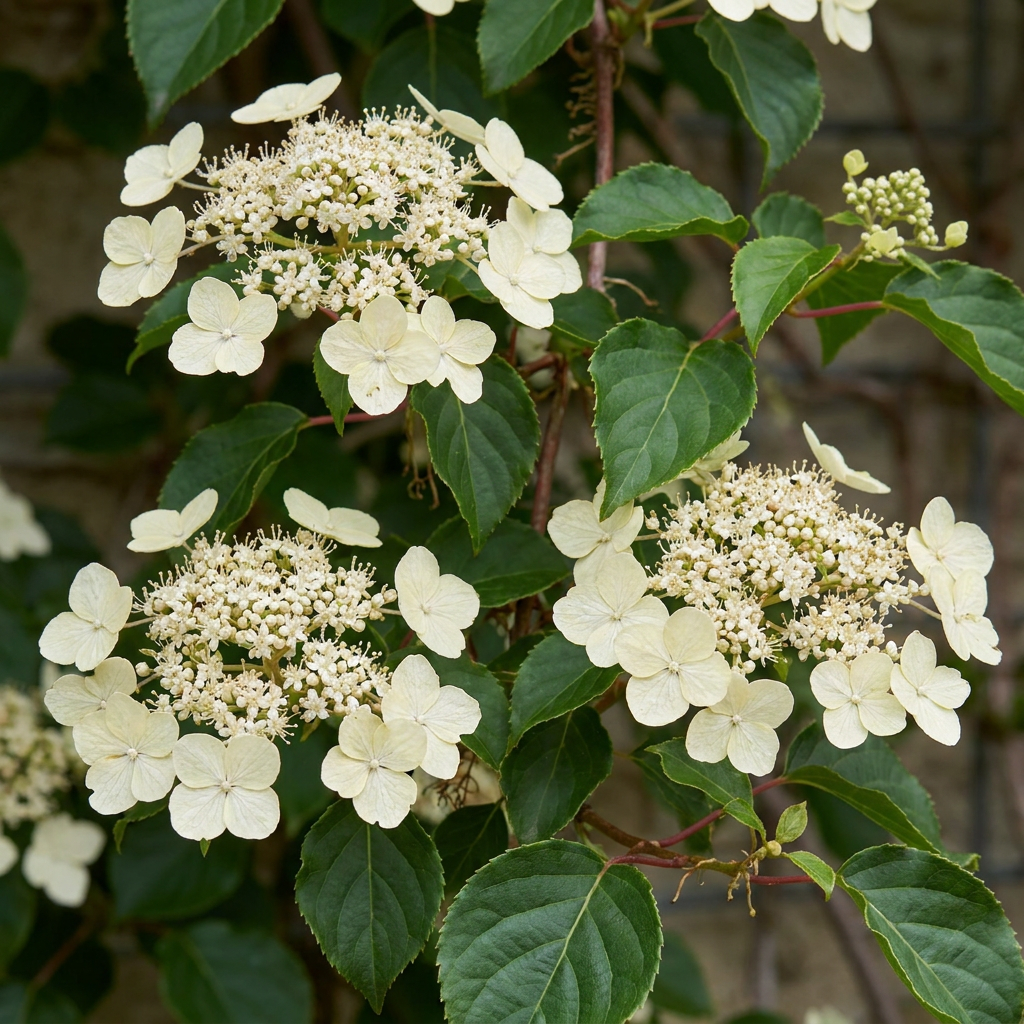 4x Hydrangea a. Petiolaris - Ortensia rampicante - Bianco - Pianta rampicante - Ø9cm - ↕35cm