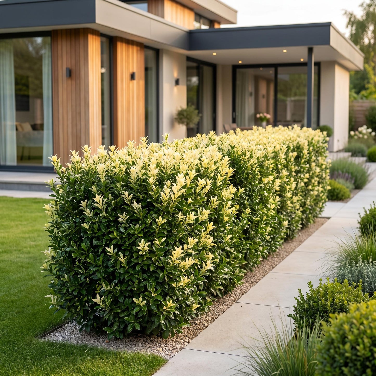Green boutiQ - 16x Euonymus japonica Paloma Blanca - Spindle - Hedge Plants - Evergreen - Green - White - Pot 9cm - Height 20-30cm