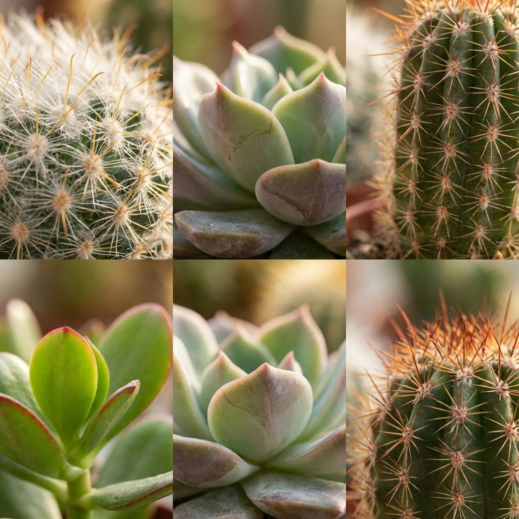 Mini Cactus & Succulent Mix - 6 Pieces - Ø 8.1 cm - Height: 5-10 cm - Terracotta Pots