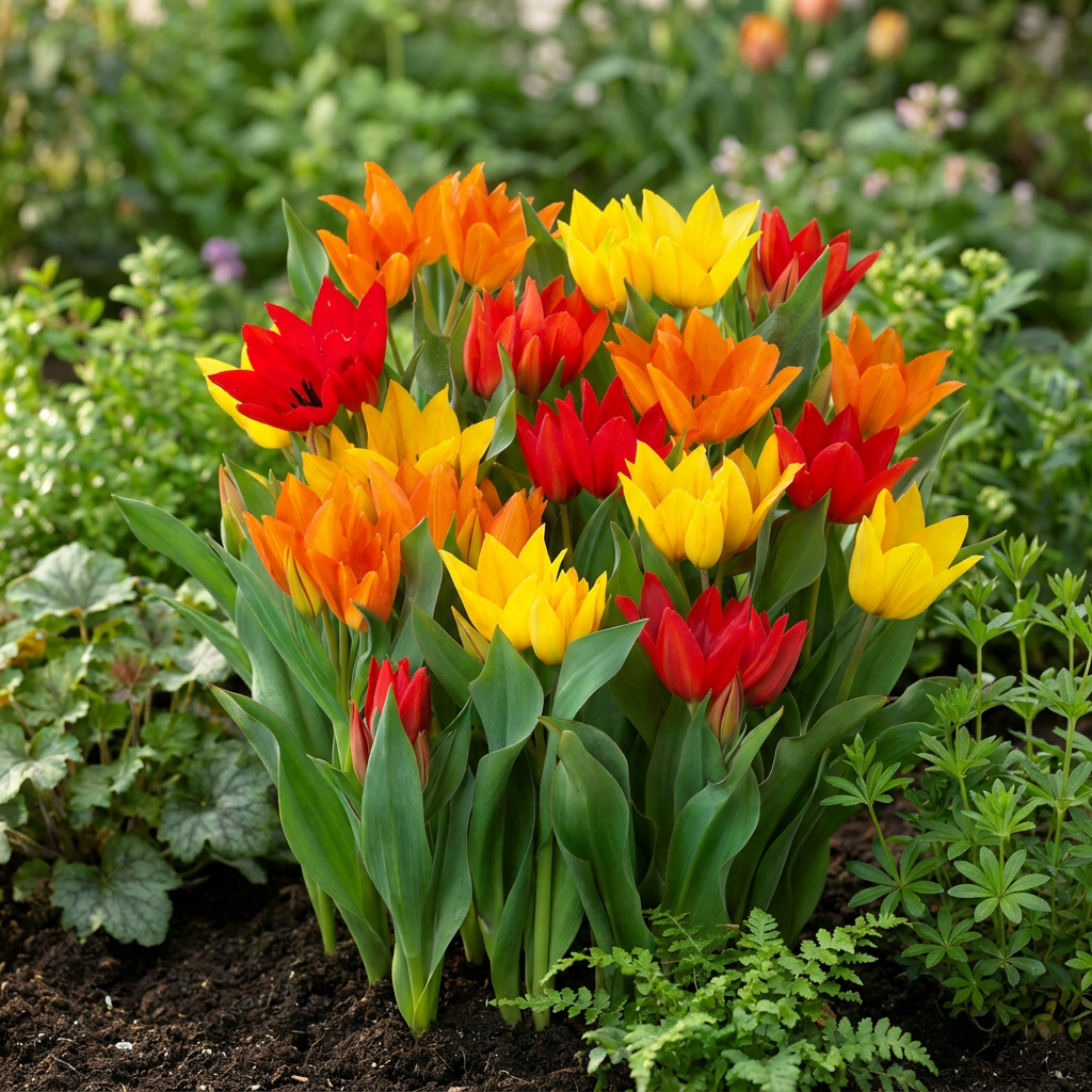 50x Tulipa Praestans Mix - Tulipa Praestans Mix - Misti - Fioritura primaverile - Misura bulbo 8/9