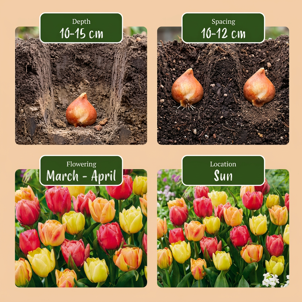 96x Tulipa Symbiosa mix - Tulipano Symbiosa mix - Varie - Fiori primaverili - Dimensione bulbo 11/12