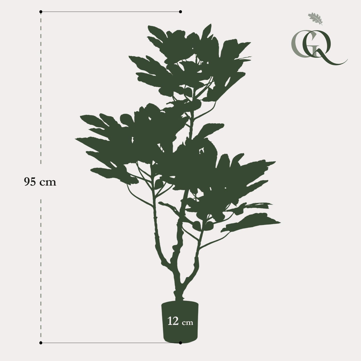 Artificial plant - Ficus Carica - Fig tree - 95 cm