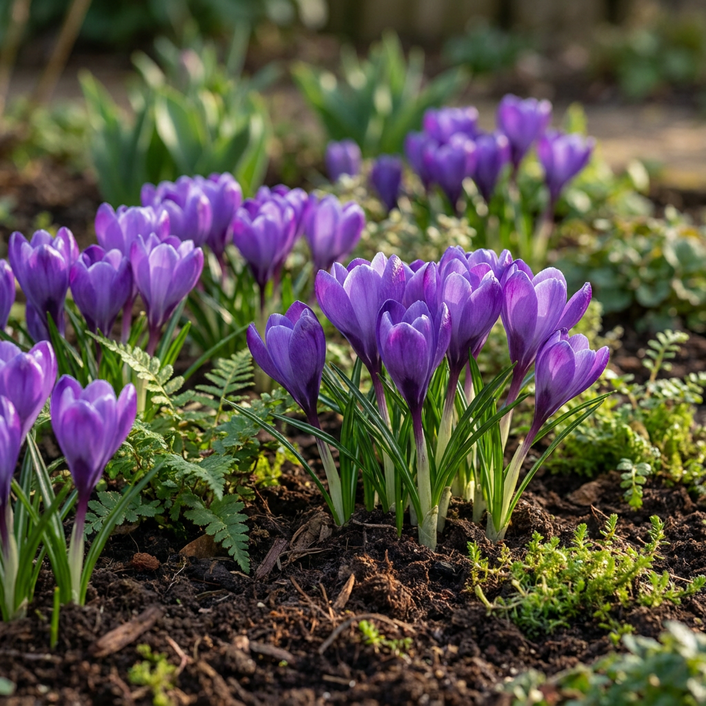 60x Crocus Blue - Croco blu - Blu - Bulbi da naturalizzazione - Calibro 7/8