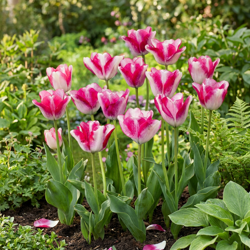 24x Tulipa Mata Hari - Mata Hari tulip - Pink and White - Spring bloomer - Bulb size 11/12