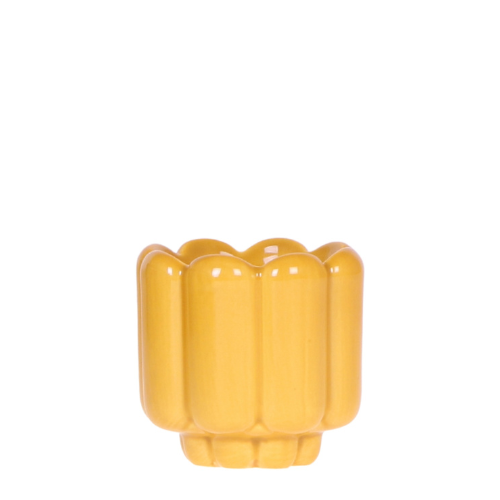 Hummingbird Home | Retro Shine decorative pot - Yellow - Ø6cm
