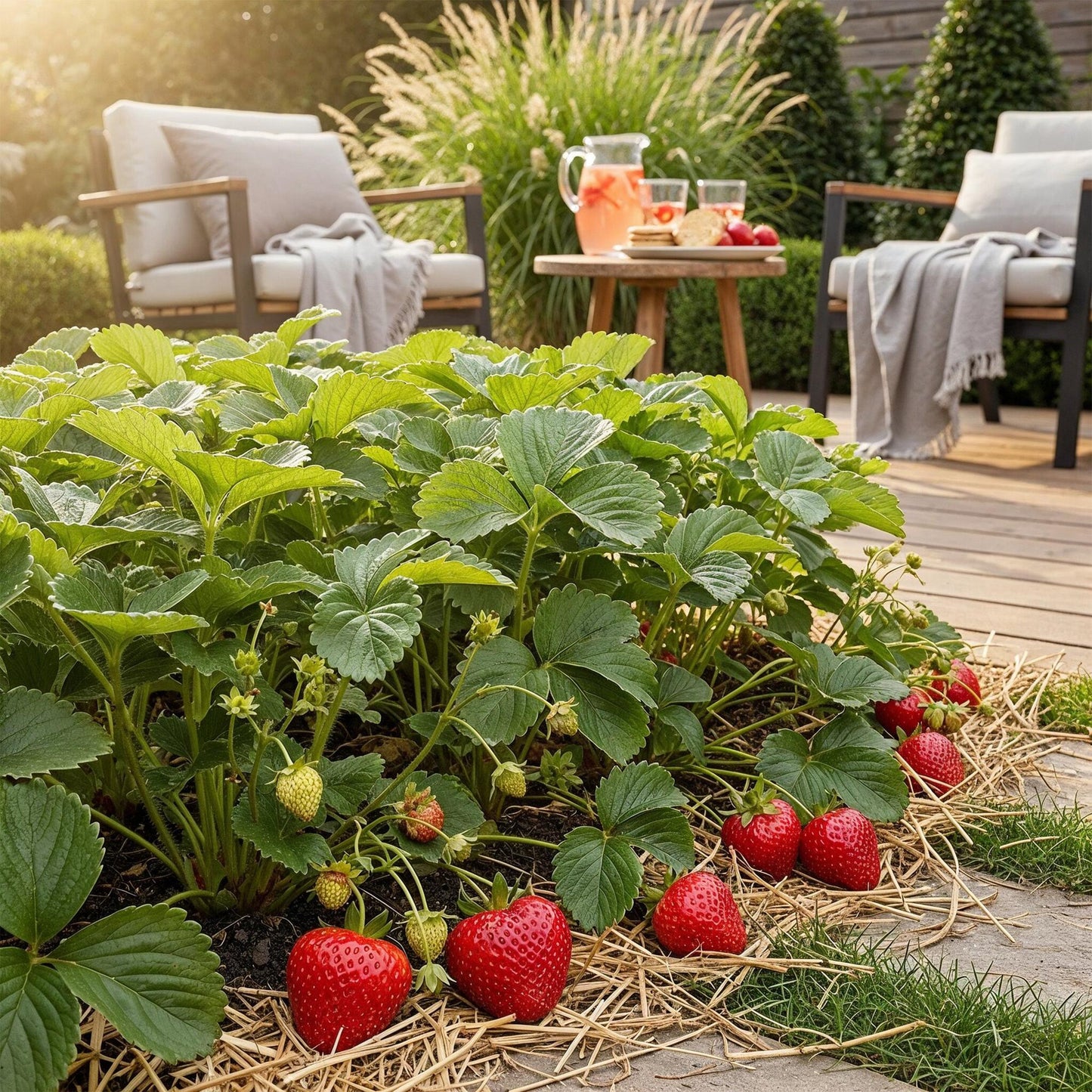 Green boutiQ - Fruitplanten - Aardbei - Fragaria Elvira - Winterhard - 3 Planten - Pot 9 cm - Rode Aardbei