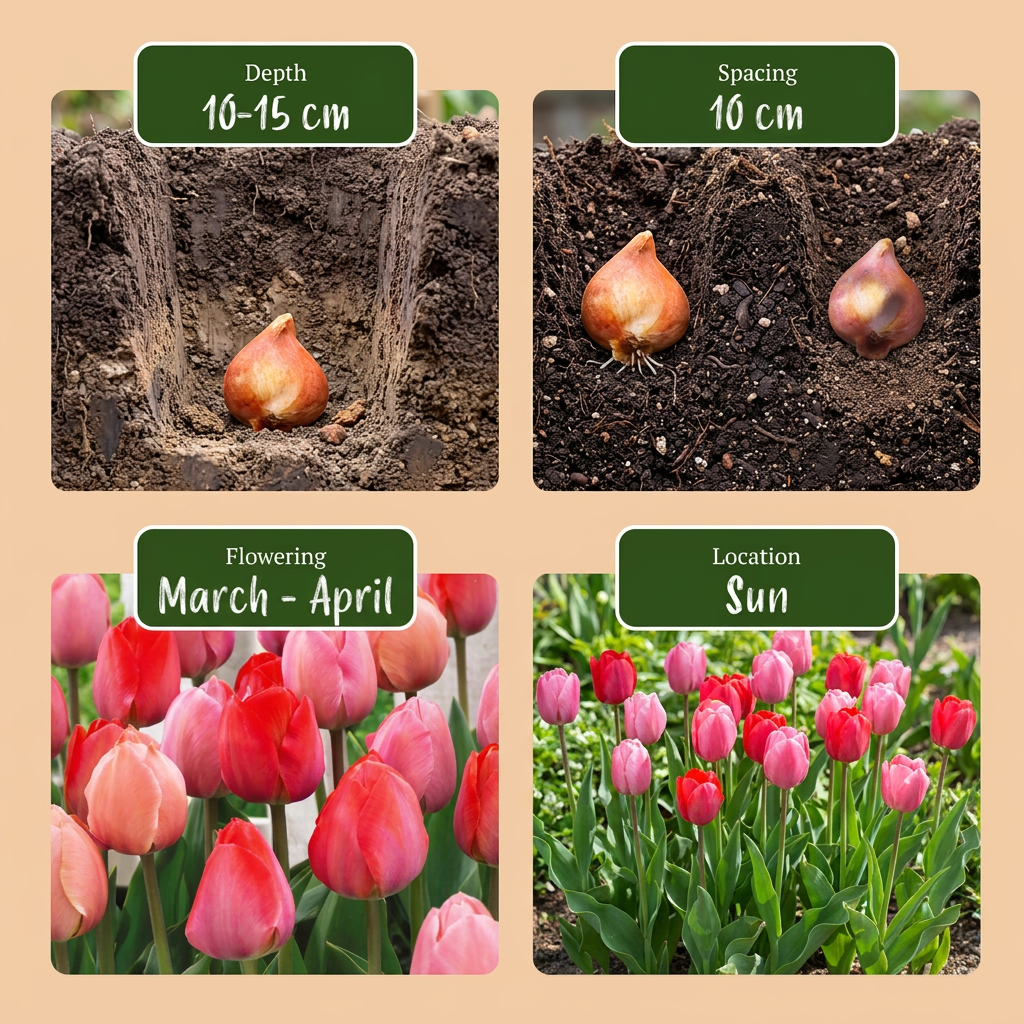 80x Tulipa Pink - Red - Tulipano - Rosa e Rosso - Fioritura Primaverile - Misura bulbo 10/12