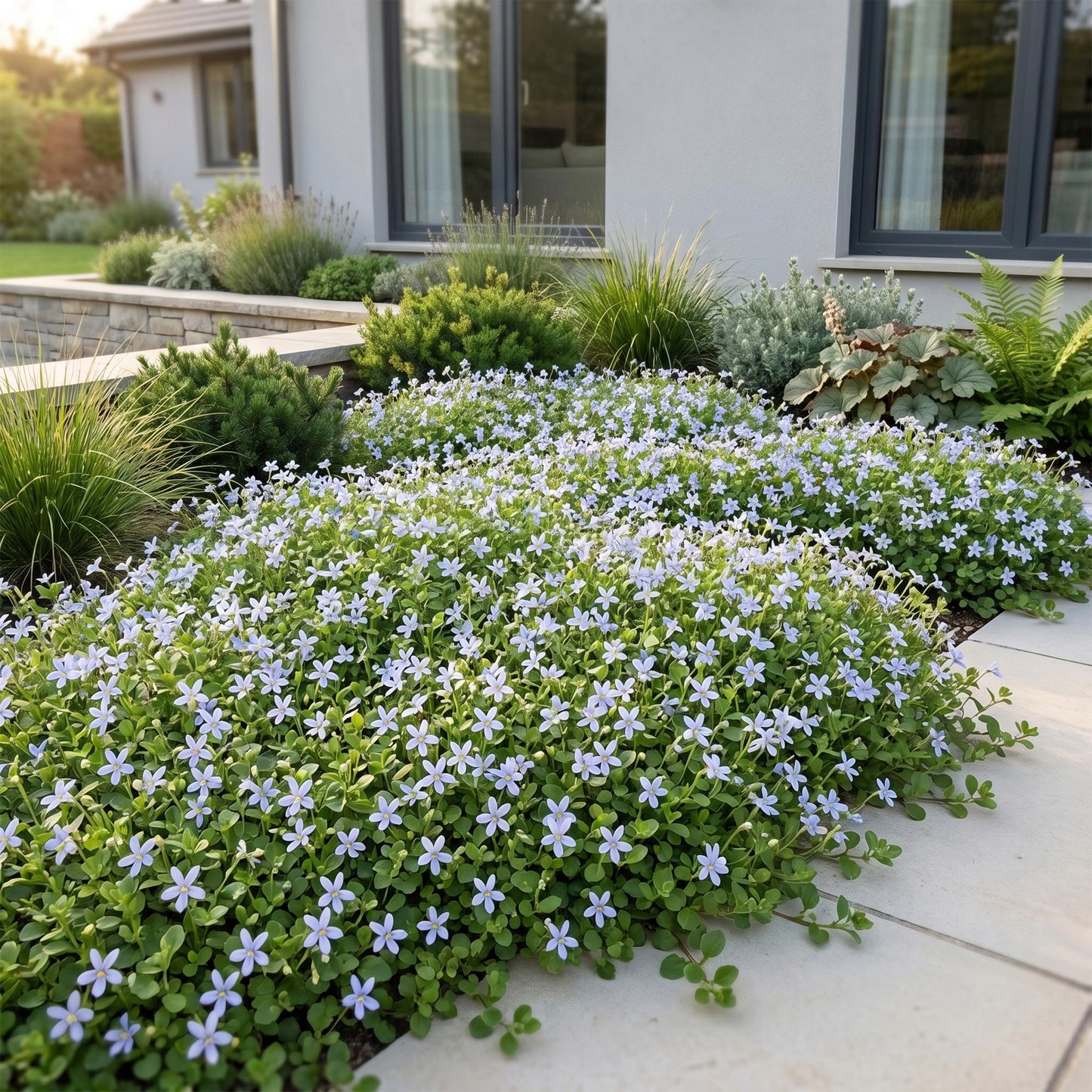 Perennial - Isotoma fluviatilis - Blue Star Creeper - Rockery Plants - Light Blue - 6 Plants - Pot 11cm - Height 15-25cm