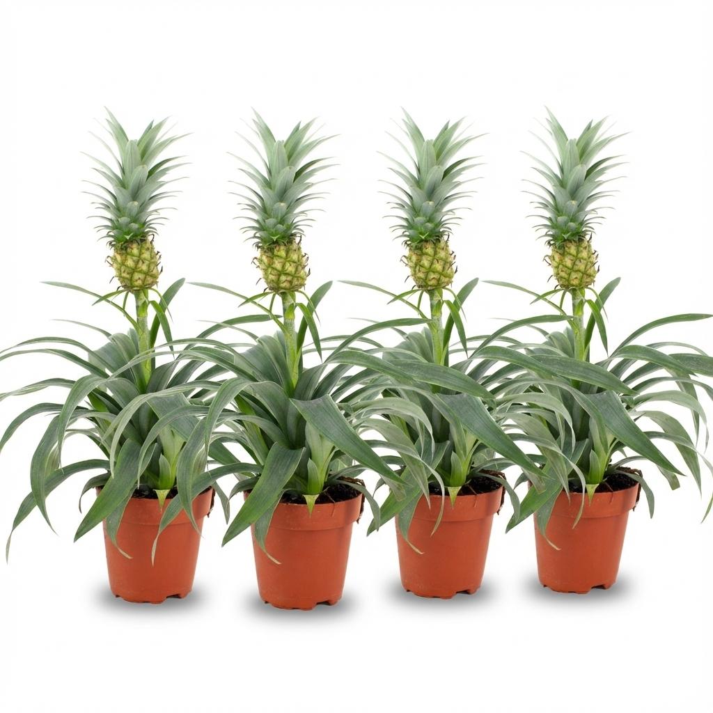 Pineapple plant Mi Amigo - 4 pieces - Ø 12 cm - Height: 35 - 40 cm
